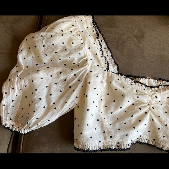 For Love and Lemons Eden Crop Top FL&L Size M EUC - Picture 4 of 9